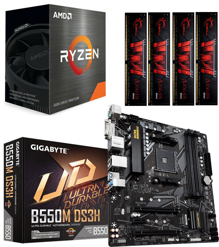 Aufrüstkit Bundle PC 3 AMD Ryzen 5 5600G 6x 4,4 Ghz Turbo Gigabyte B550M-DS3H