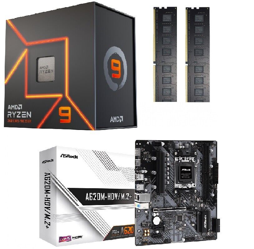 Aufrüstkit Bundle PC 34 AMD Ryzen 9 7950X 16x 5,7 Ghz AM5 bis 64 GB DDR5 Radeon