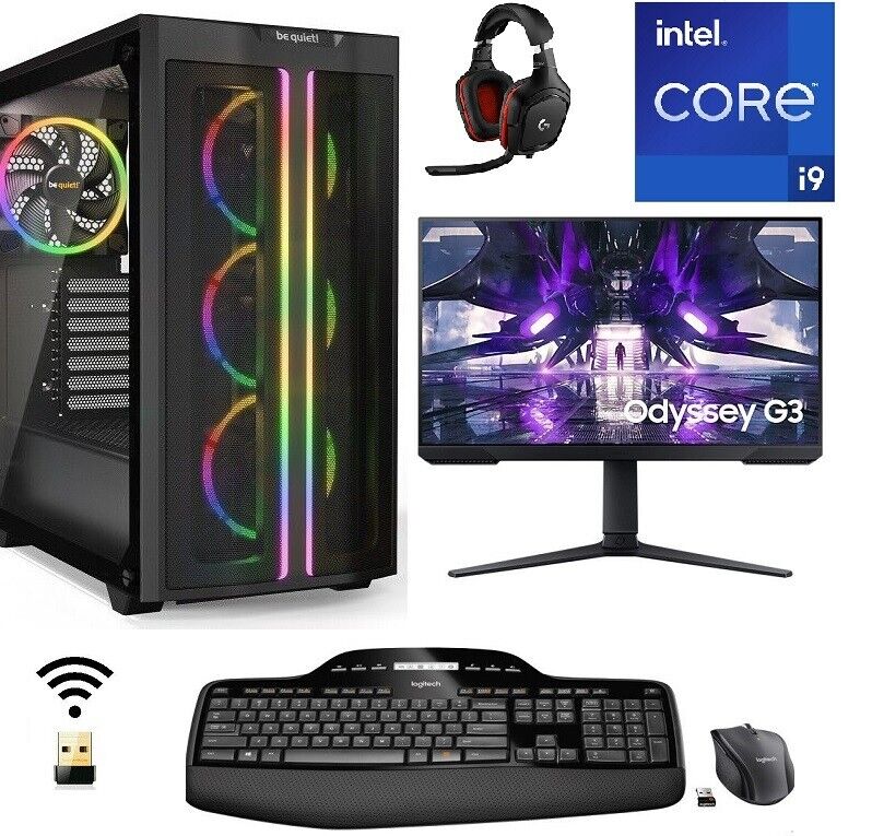 Komplett-PC: Intel I9 14900K / 64GB / 2TB SSD / 24" Odyssey 144Hz / RTX 4060