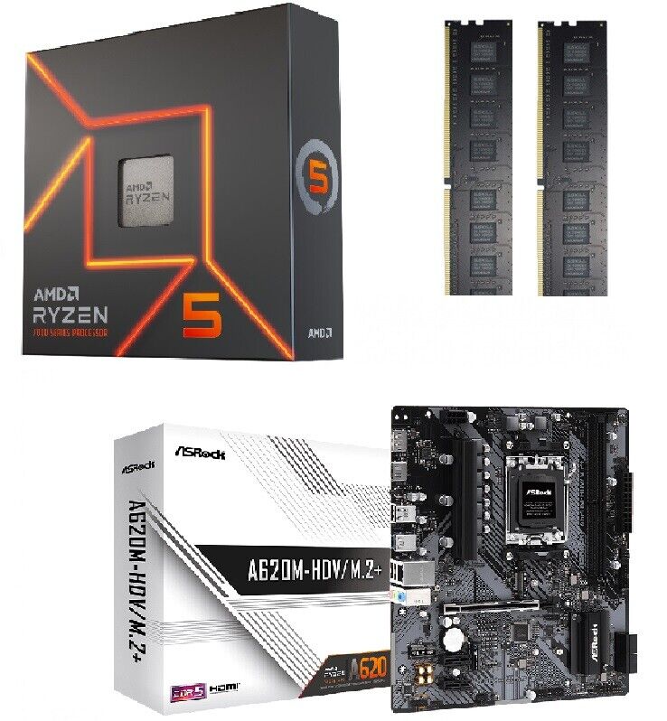 Aufrüstkit Bundle PC 30 AMD Ryzen 5 7600X 6x 5,3 Ghz AM5 bis 64 GB DDR-5, Radeon